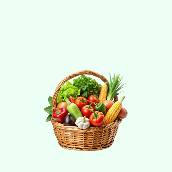 سلة خضراوات طازجة